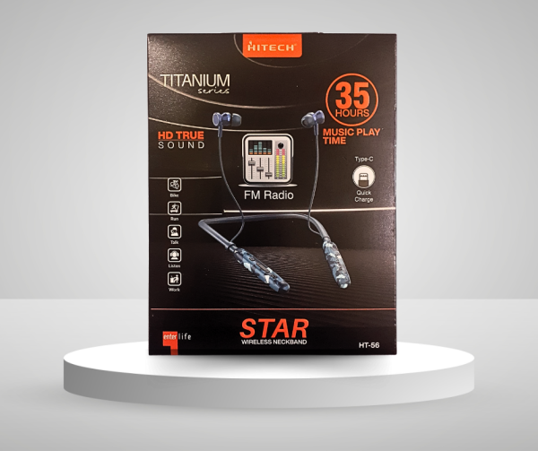 Hitech Star Wireless Neckband (With Built-In FM)